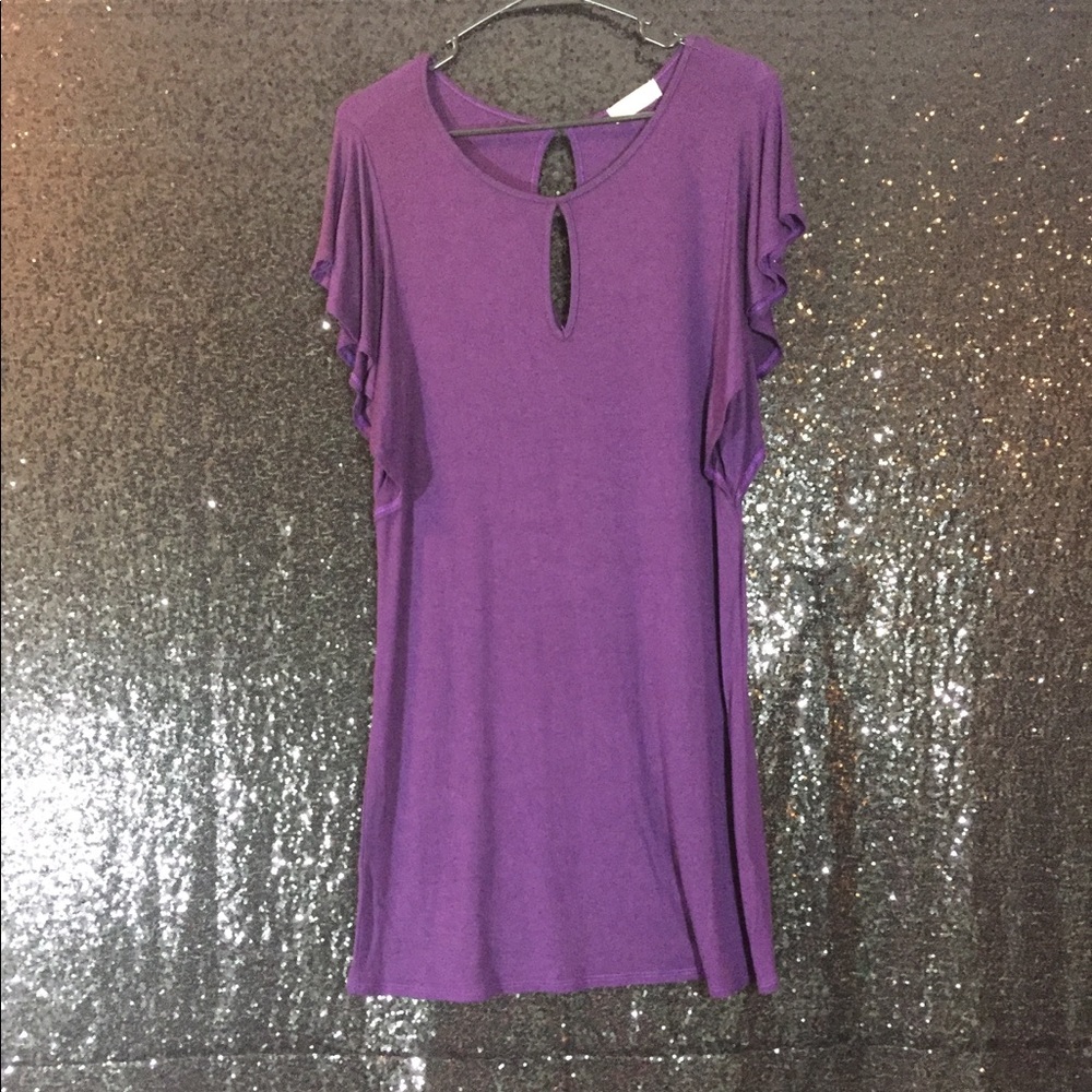 Purple peep hole dress